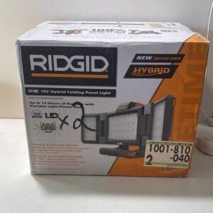 18V Hybrid Folding Panel Light - Black and Orange